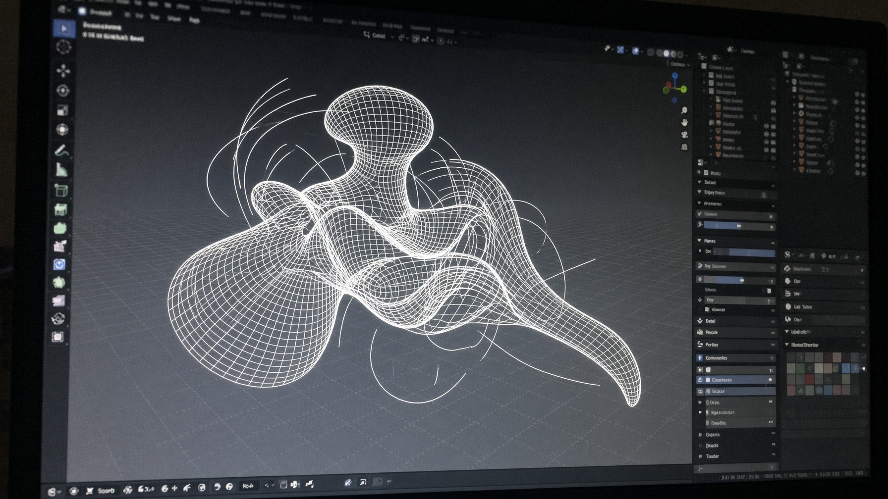 A Blender viewport — the kind of long job Plan Mode is built for