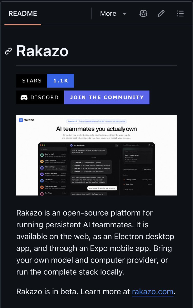 Rakazo UI: persistent AI teammates with computer, browser, and chat